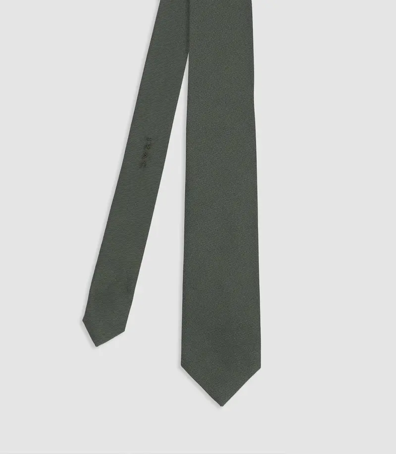 Cravate en tissu texturé verte