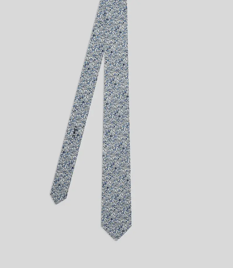 Cravate fantaisie bleue