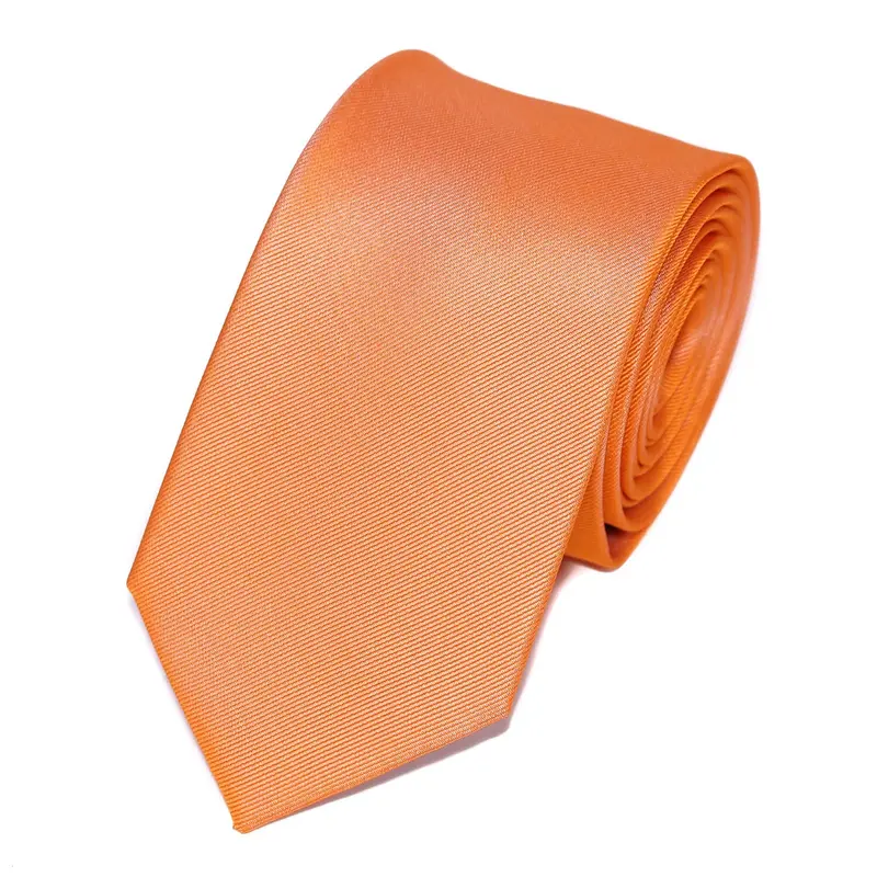 Cravate Orange Unie en Soie