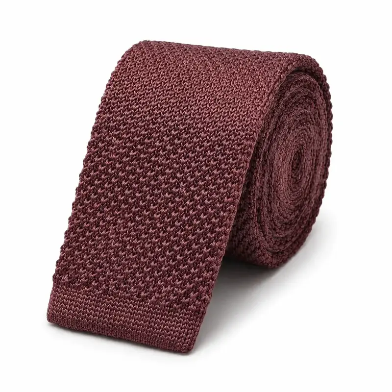 Cravate tricot marron café
