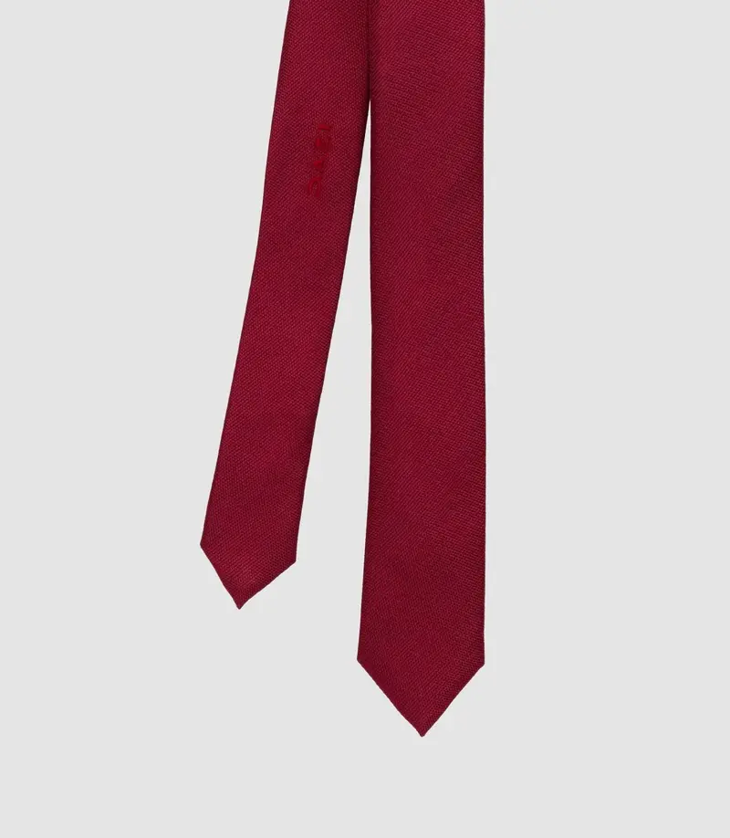 Cravate unie 5cm slim bordeaux MIRAN