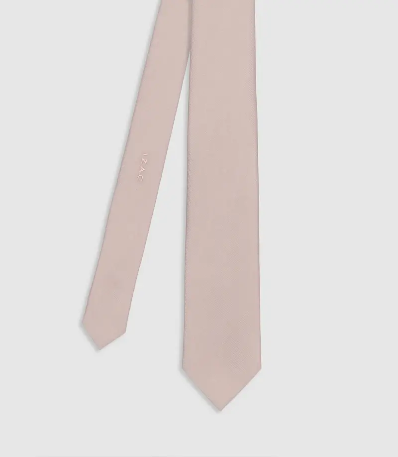 Cravate unie rose