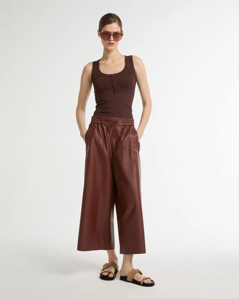 Culottes in fine lamb leather