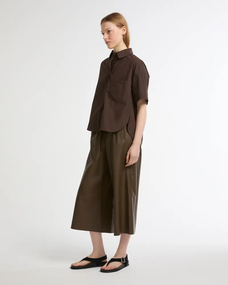 Culottes in fine lamb leather