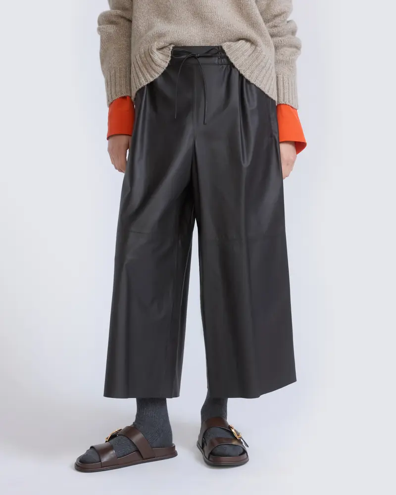 Culottes in fine lamb leather
