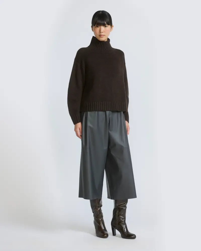 Culottes in fine lamb leather