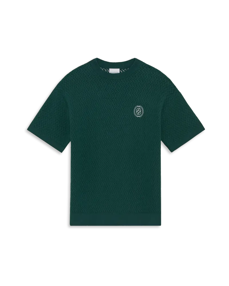 D Mirror Openwork Knit T-shirt
