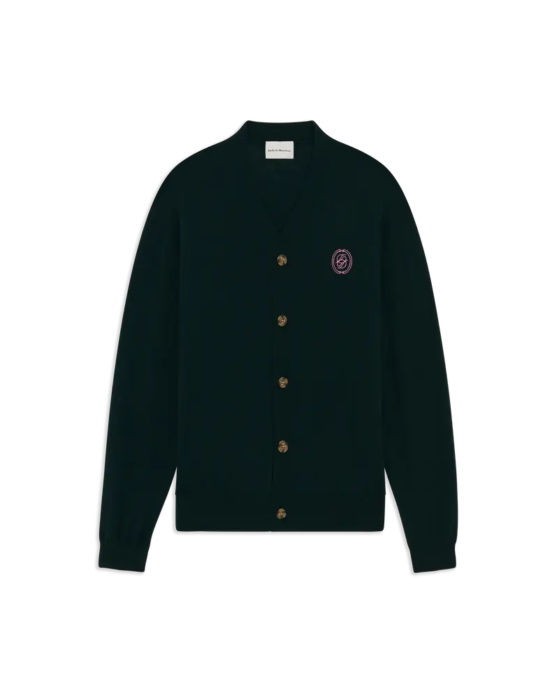 D Mirror Wool Silk Boxy Cardigan