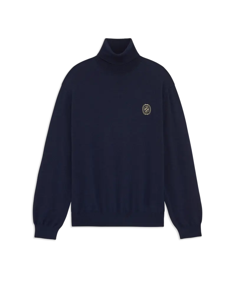 D Mirror Wool Silk Turtleneck