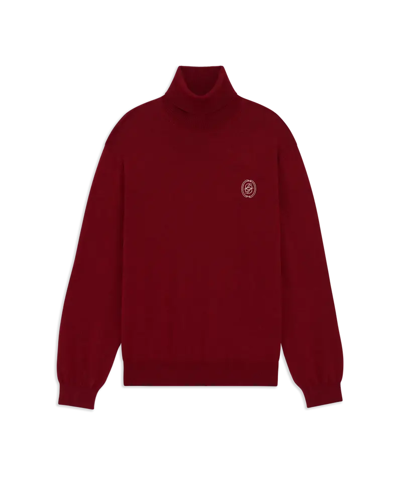 D Mirror Wool Silk Turtleneck