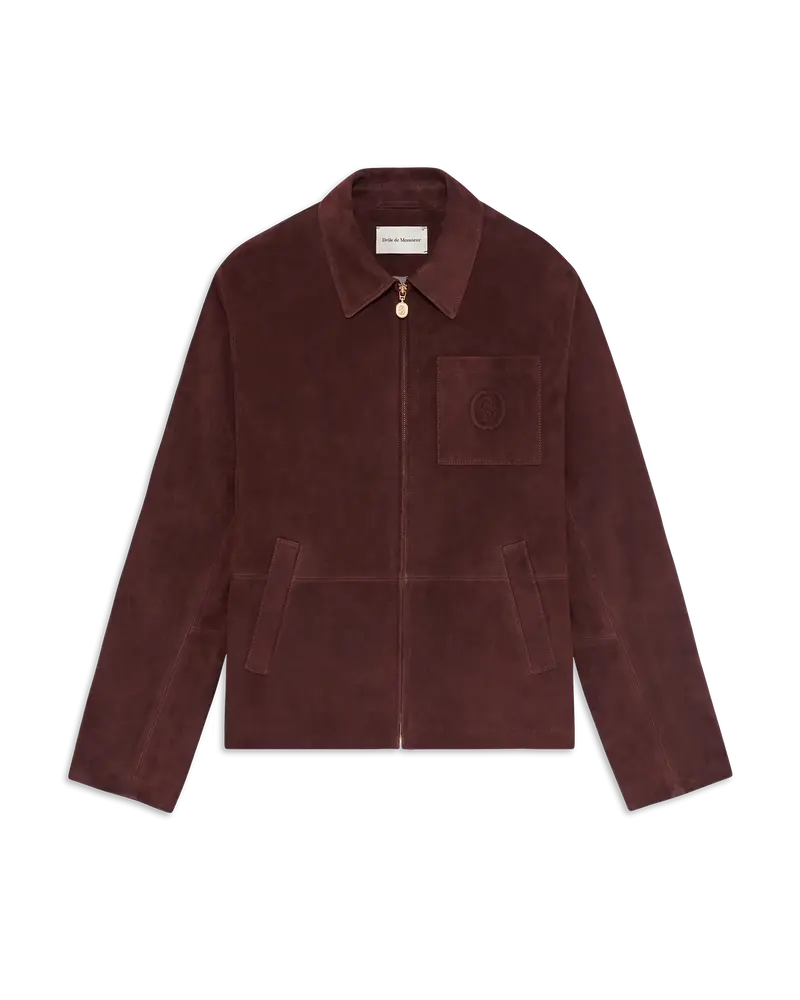 D Mirror Zipped Leather Jacket