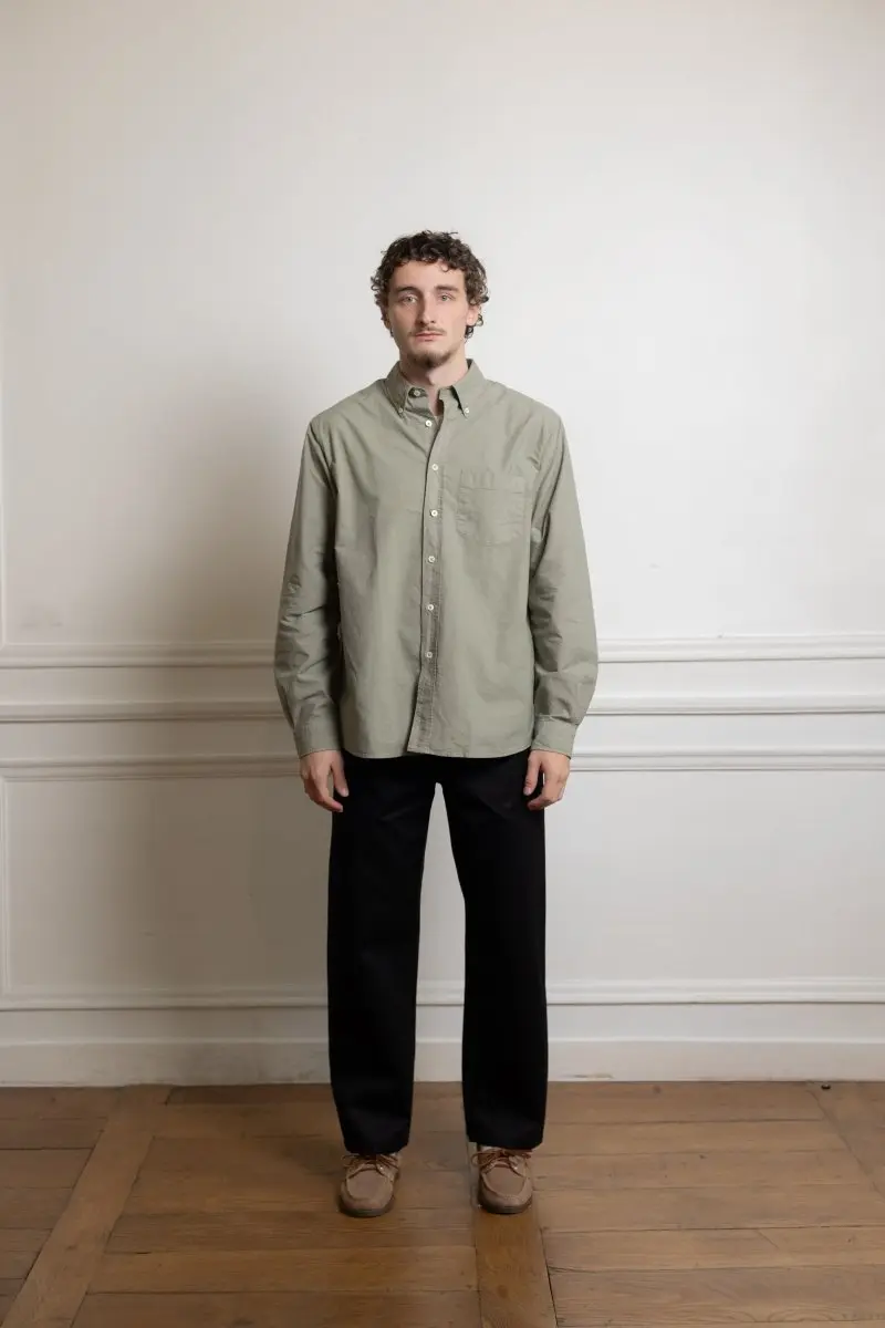 Dad's shirt - oxford garment dyed - Sauge