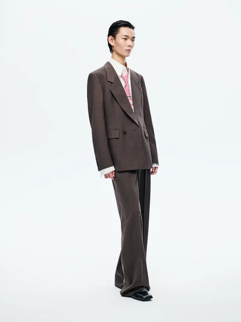 DARK BROWN WOOL BLAZER