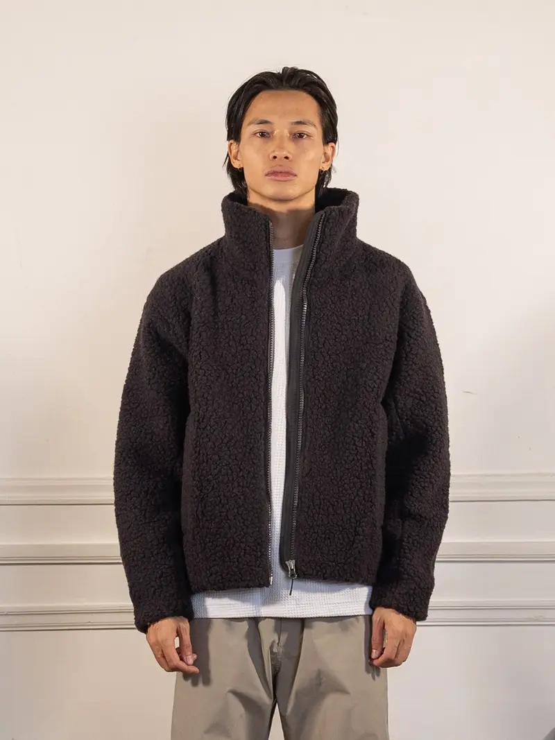 Deep Pile Fleece Jacket - ESPRESSO