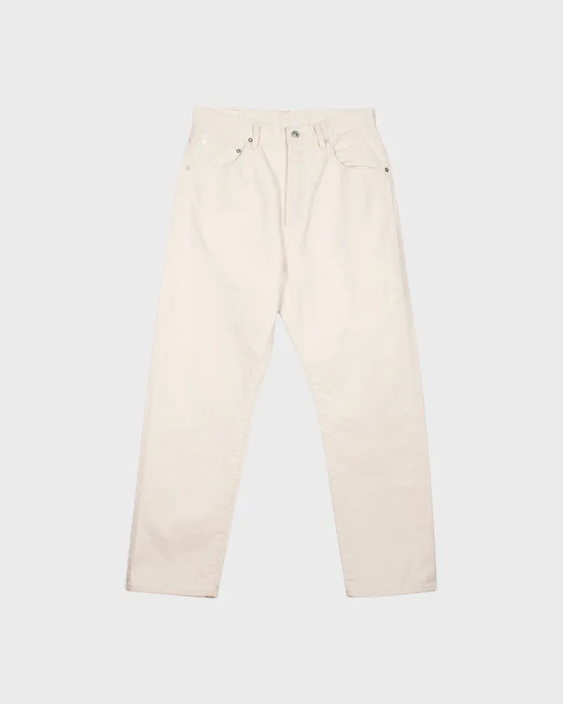 Denim01 Loose Tapered Jeans Ecru