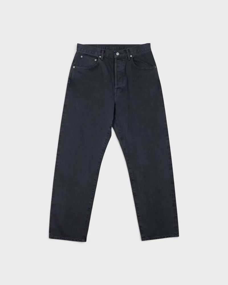Denim01 Loose Tapered Jeans Fade Black
