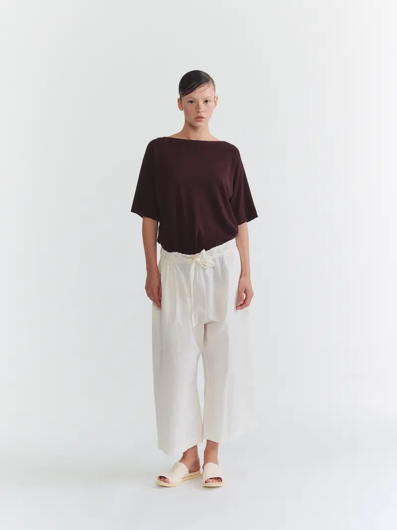 DENMARK PANT - PAPER COT - OFF WHITE