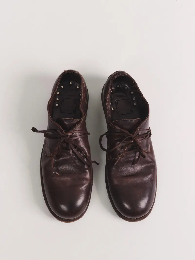 DERBIE SHOES - HORSY - BROWN