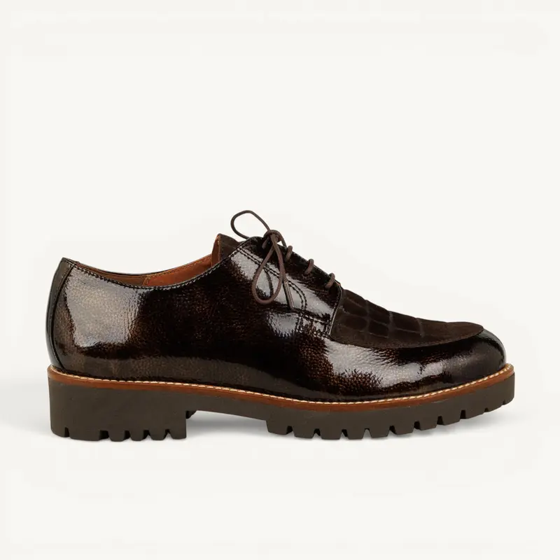 Derbies ARIBA ROCK AND ROSE Femme Marron