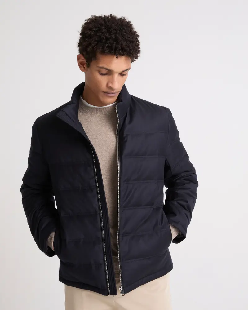 Doudoune en tissu laine-soie