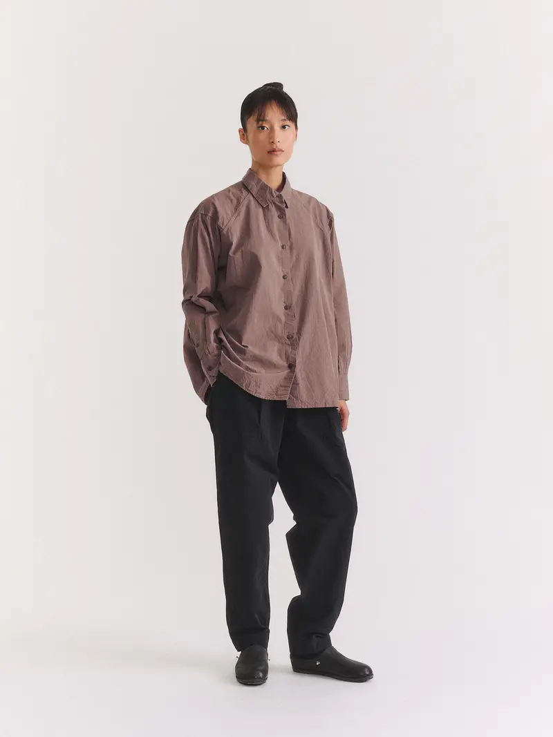 DRAYS TRAVAIL SHIRT - PAPER COT - CLAY