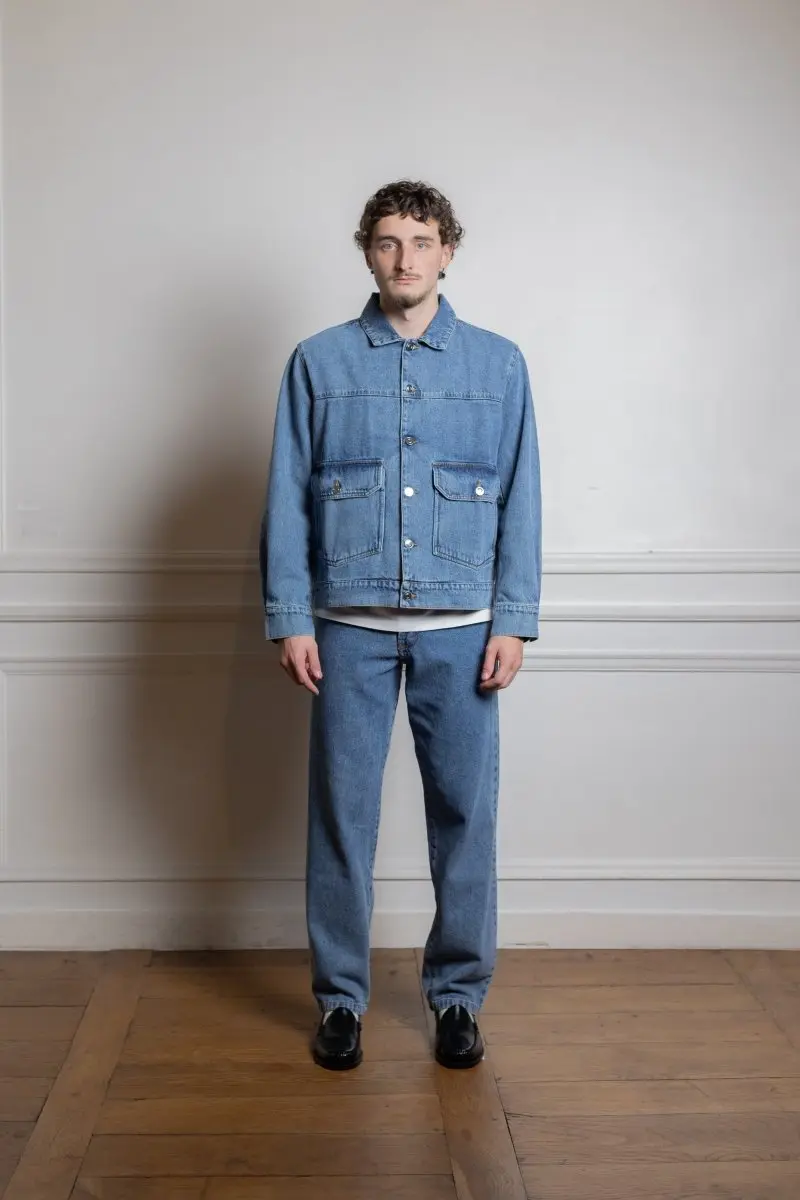drs denim jacket stone washed