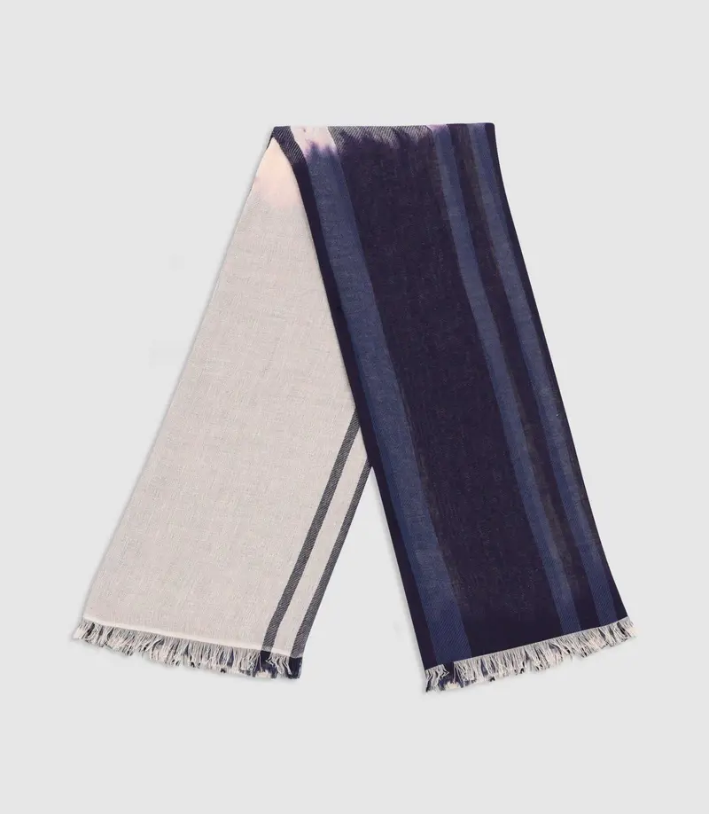 Écharpe à rayures marine et blanc XANTI