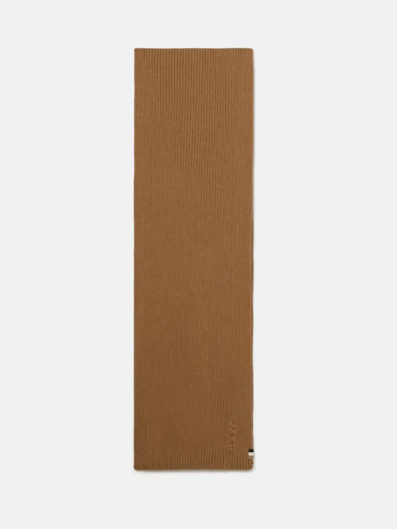 Echarpe BOSS beige en laine
