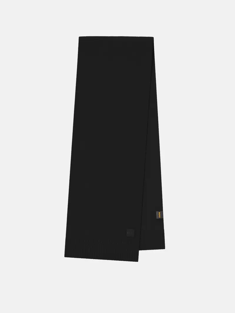 Echarpe BOSS noire en laine