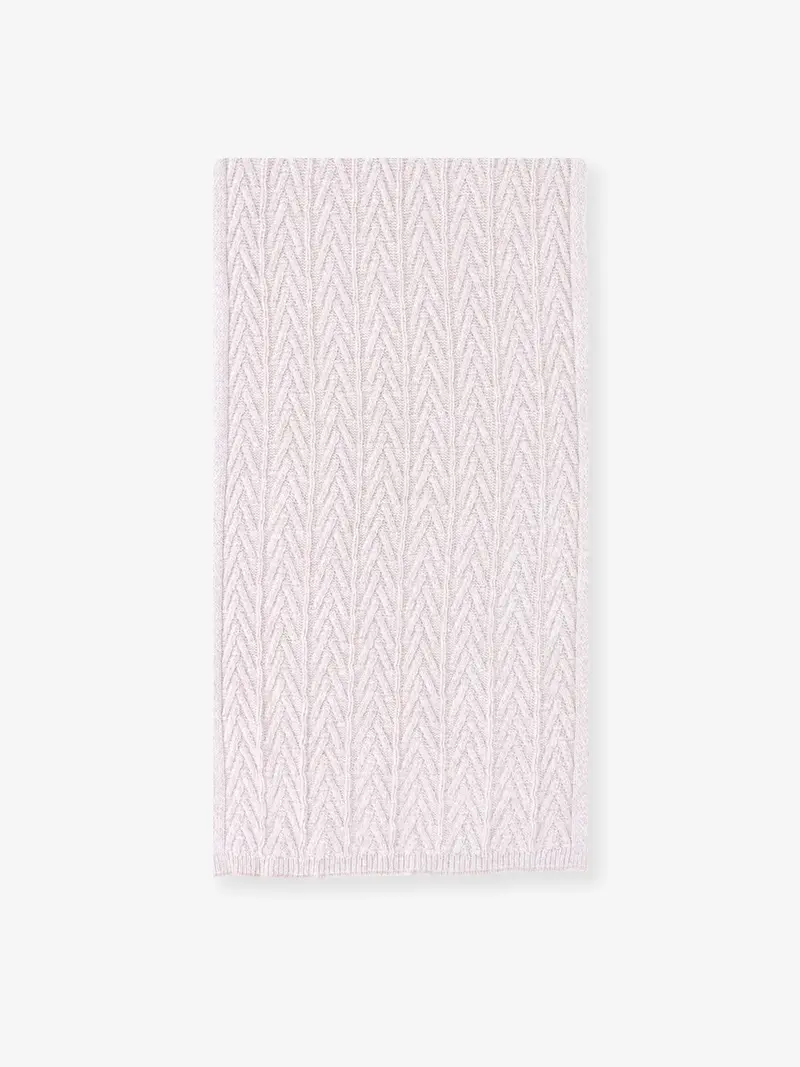 Écharpe en maille unie beige
