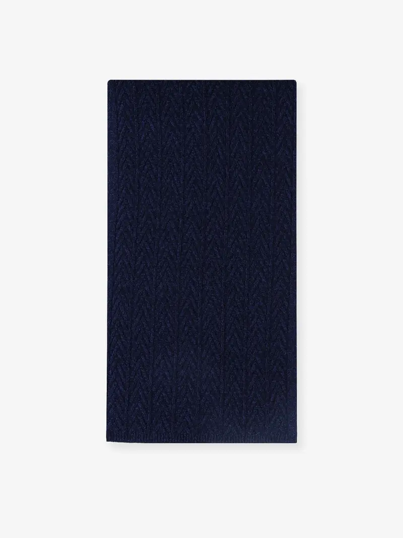 Écharpe en maille unie marine