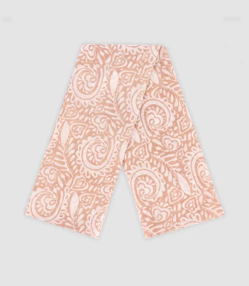Echarpe feuillage beige
