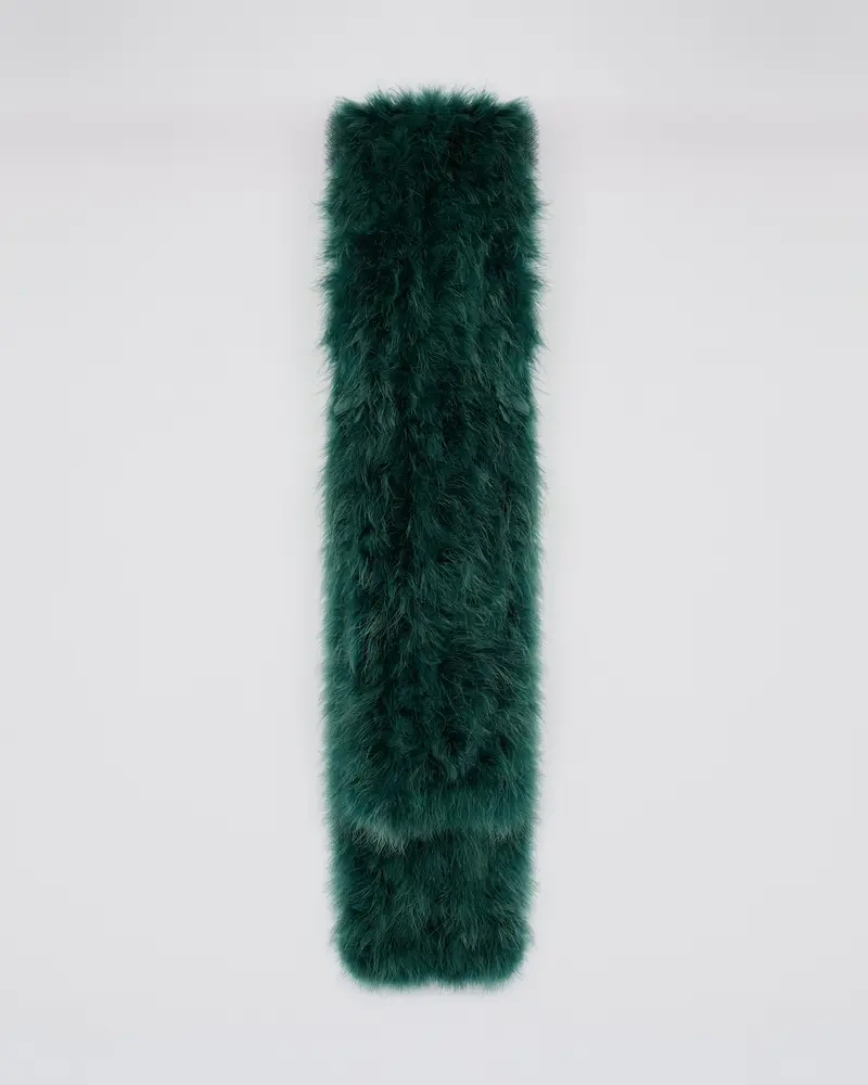Echarpe longue en plumes