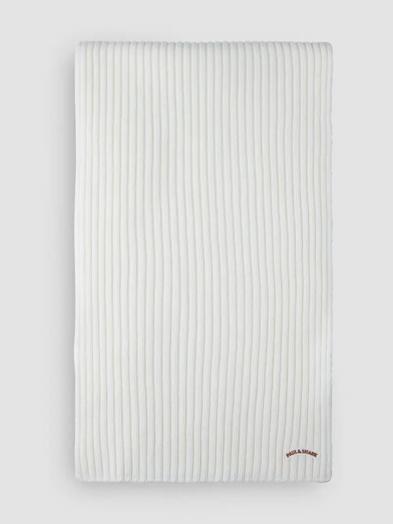 Echarpe Paul & Shark blanche en laine