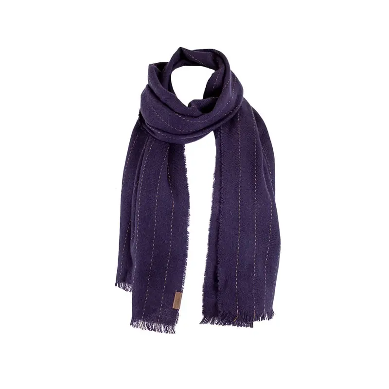 Écharpe rayée bleu marine