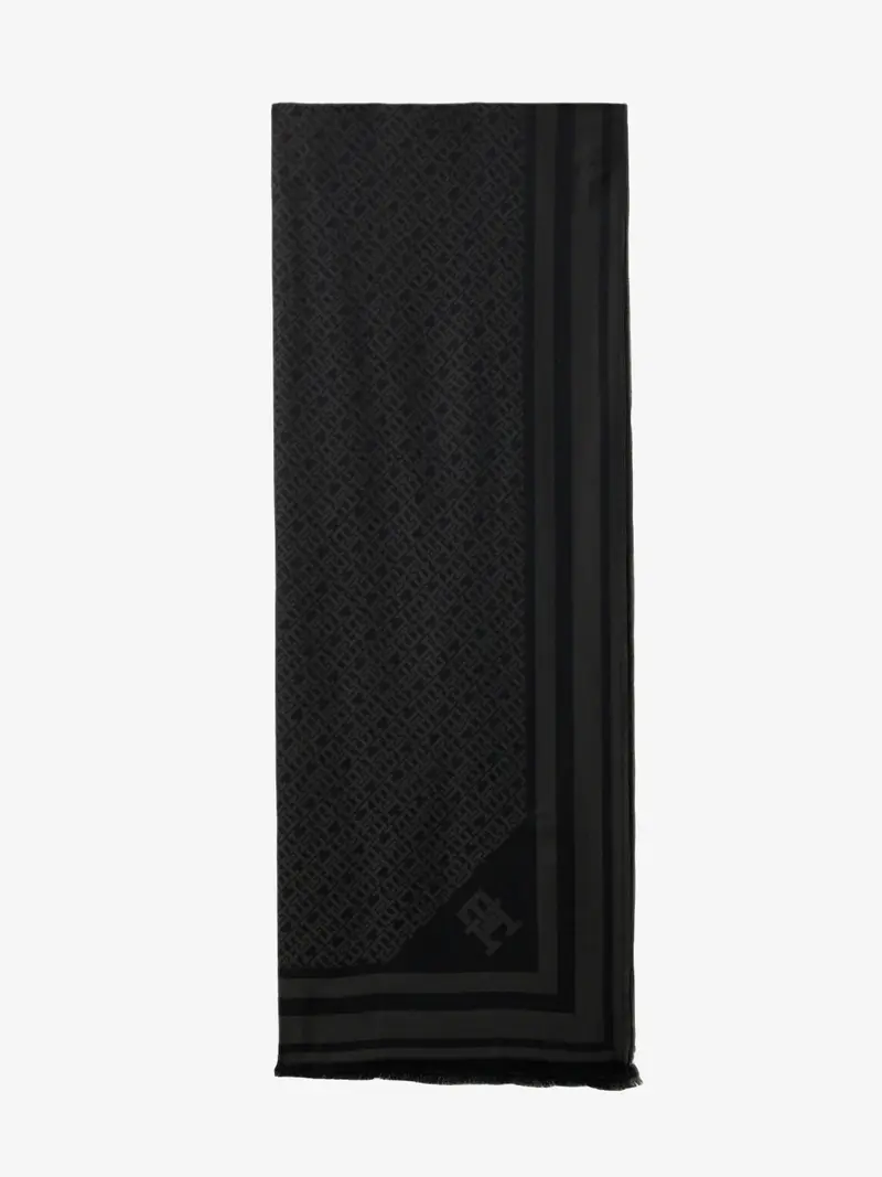 Echarpe Tommy Hilfiger noire en laine