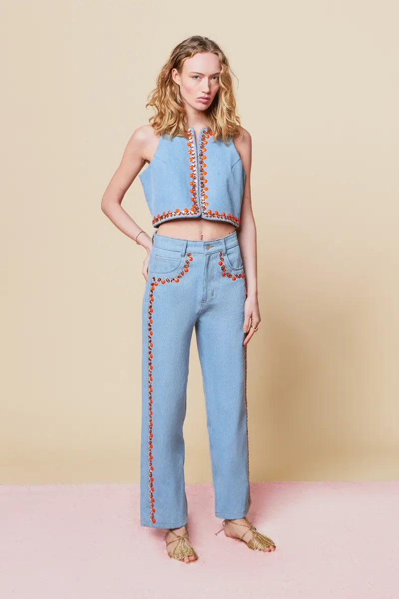 ECSTASY BLUE DENIM PANT