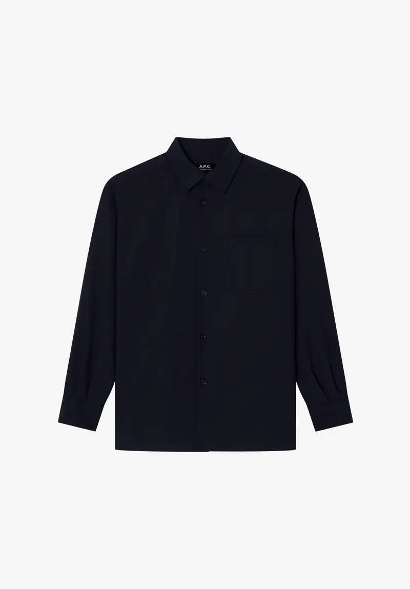 Elegantes marineblaues Overshirt