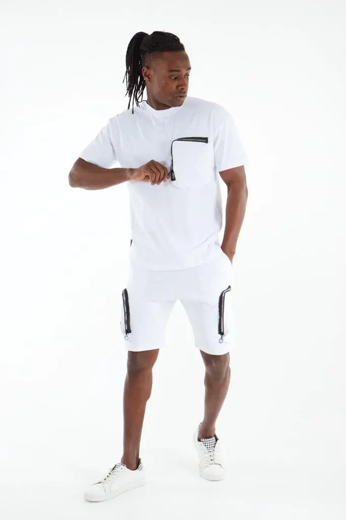 Ensemble blanc fashion homme