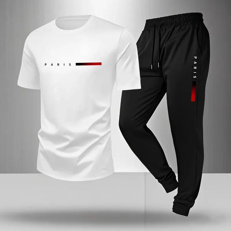 Ensemble Deux Pièces Homme Sport & Casual Respirant – T-shirt + Short ou Pantalon