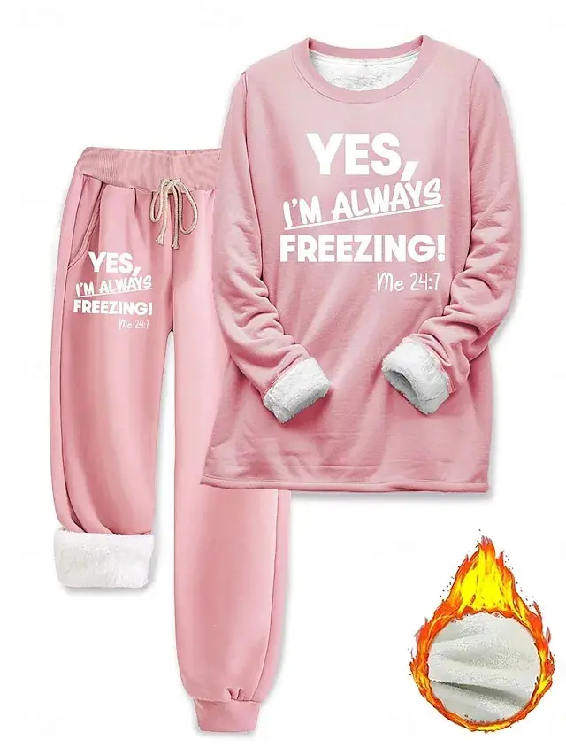 Ensemble femme haut à manches longues et pantalon