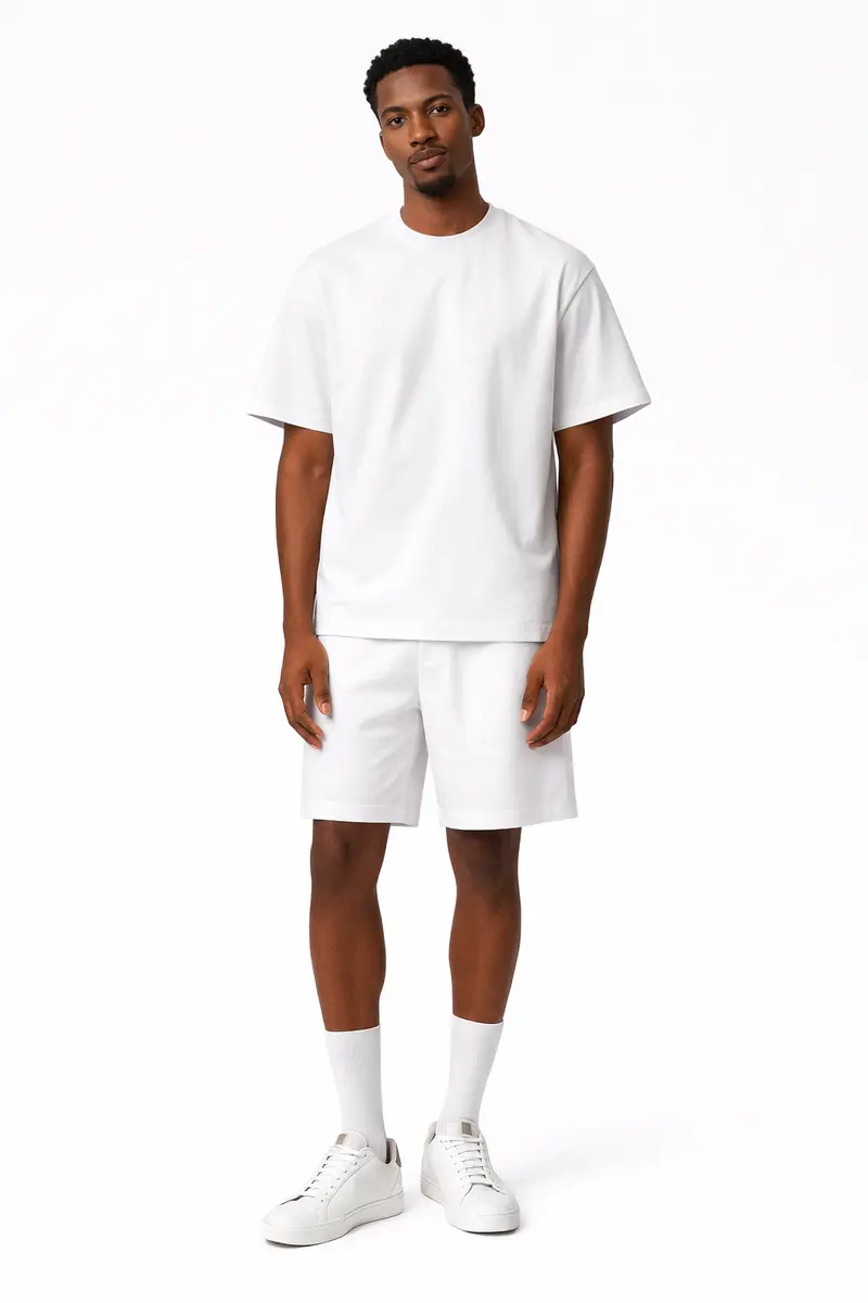 Ensemble Homme T-shirt et Short Blanc