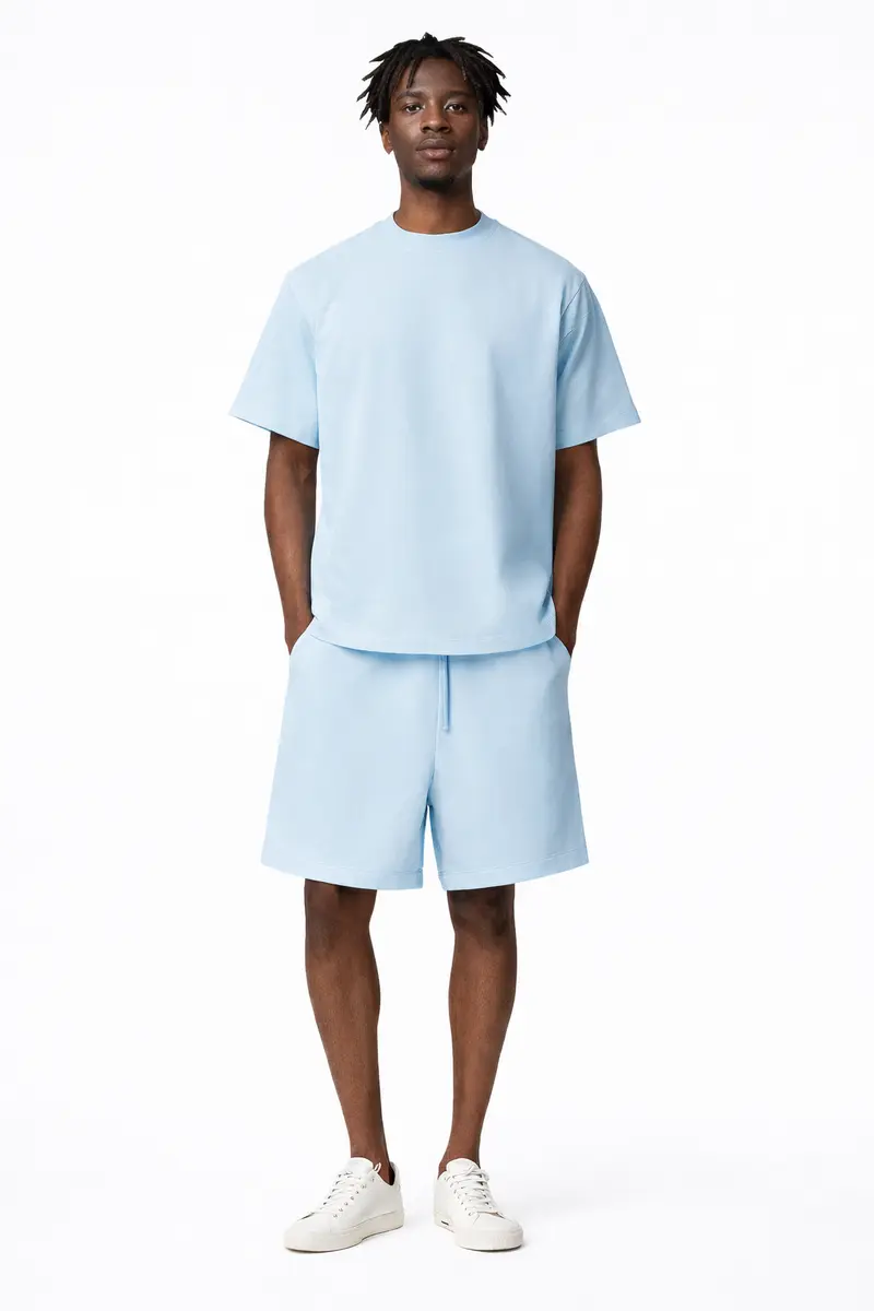 Ensemble Homme T-shirt et Short Bleu ciel