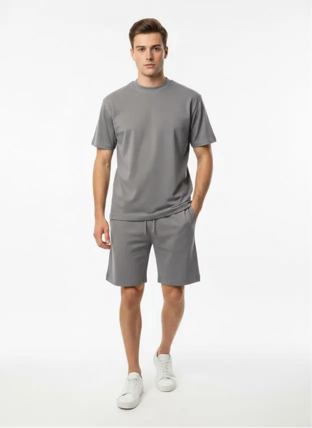 Ensemble Homme T-shirt et Short Gris