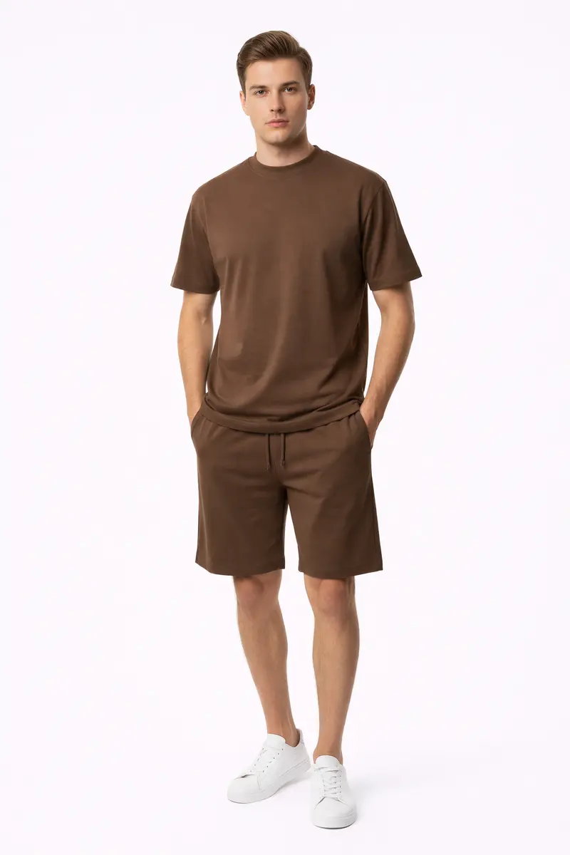 Ensemble Homme T-shirt et Short Marron