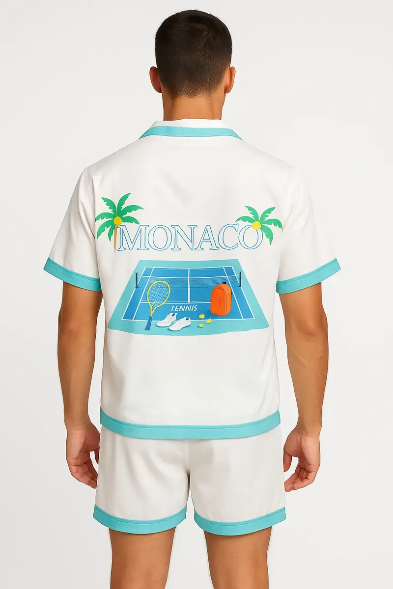 Ensemble Monaco Blanc Bleu