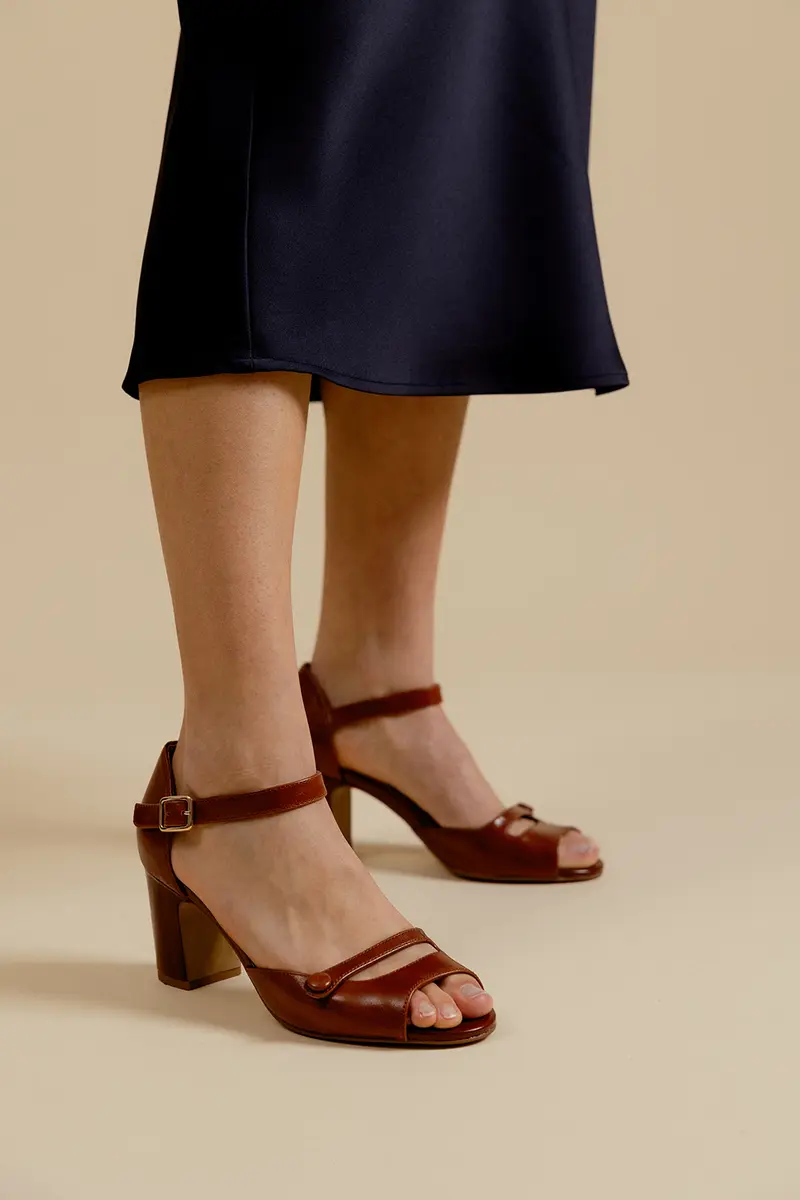 ESCARPINS ELLA  - COGNAC
