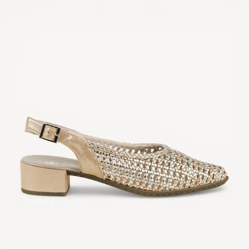 Escarpins & Slingback 47078 - RIETRESSE RIEKER Femme Or/Bronze
