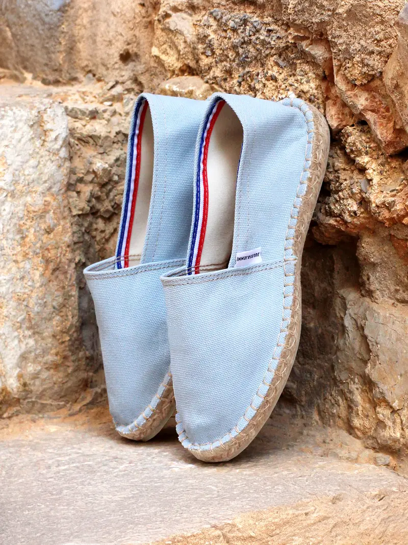 Espadrilles coton recyclé bleu clair