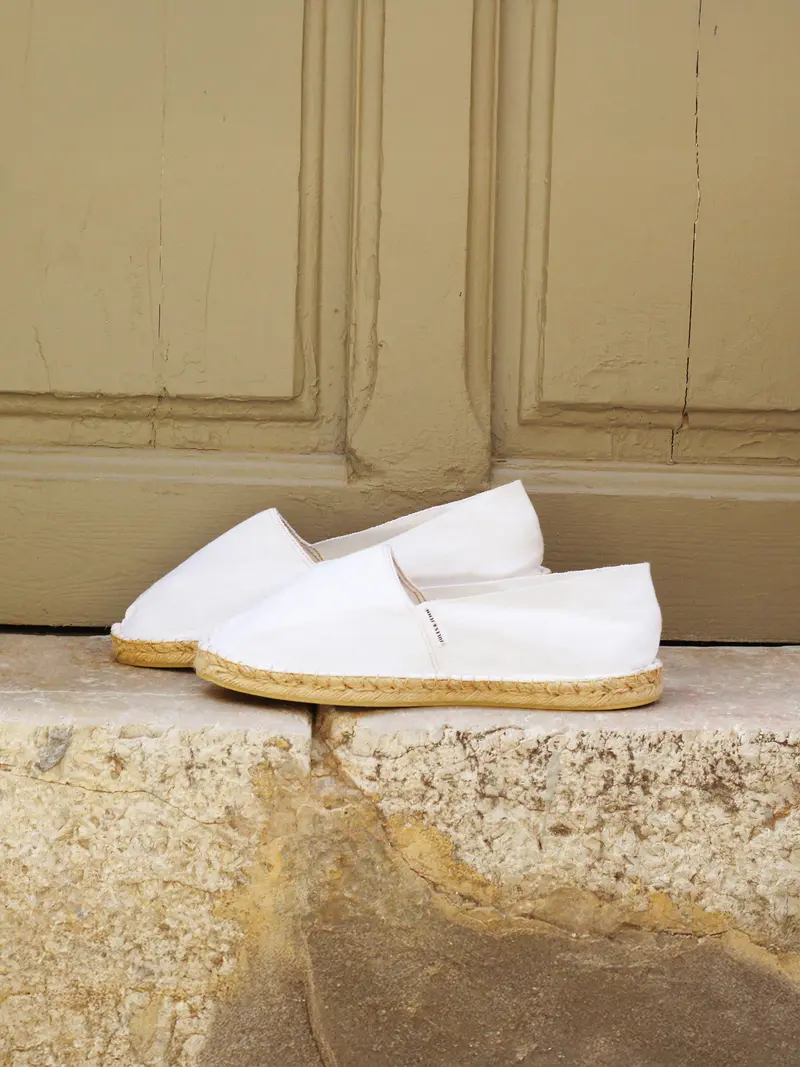 Espadrilles toile coton blanc